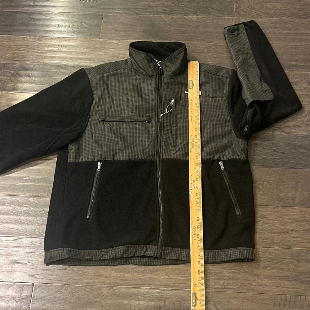 The North Face Denali Jacket Windowpane Black Gray Men’s Size XXL